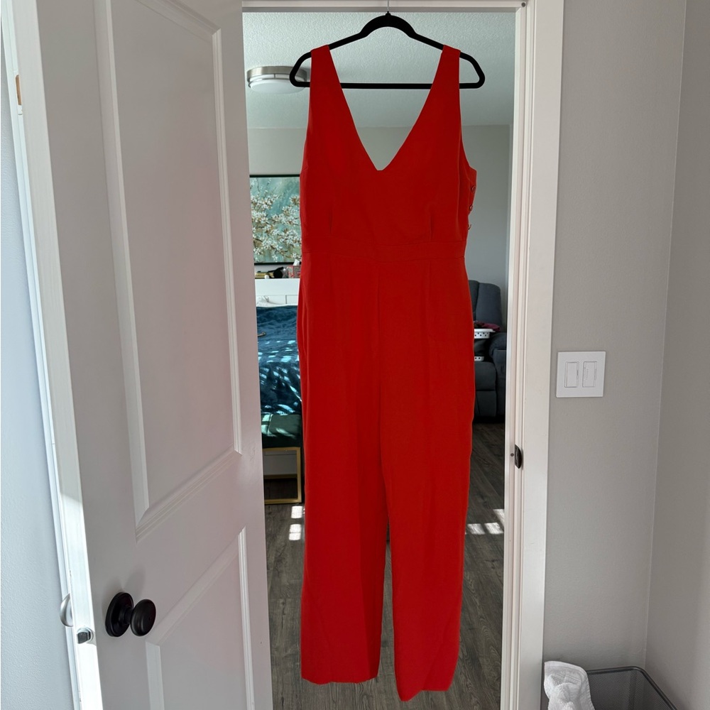 Sézane Vanille Coral Red Women's Jumpsuit